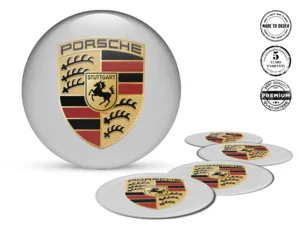 Porsche Hub Cap Sticker Edition Custom Dome Style